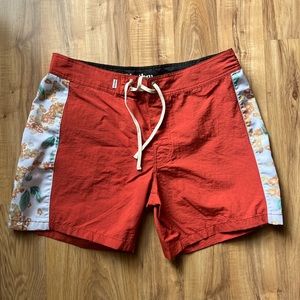 NWT Rhythm Heritage Floral Stripe Men’s Boardshorts
